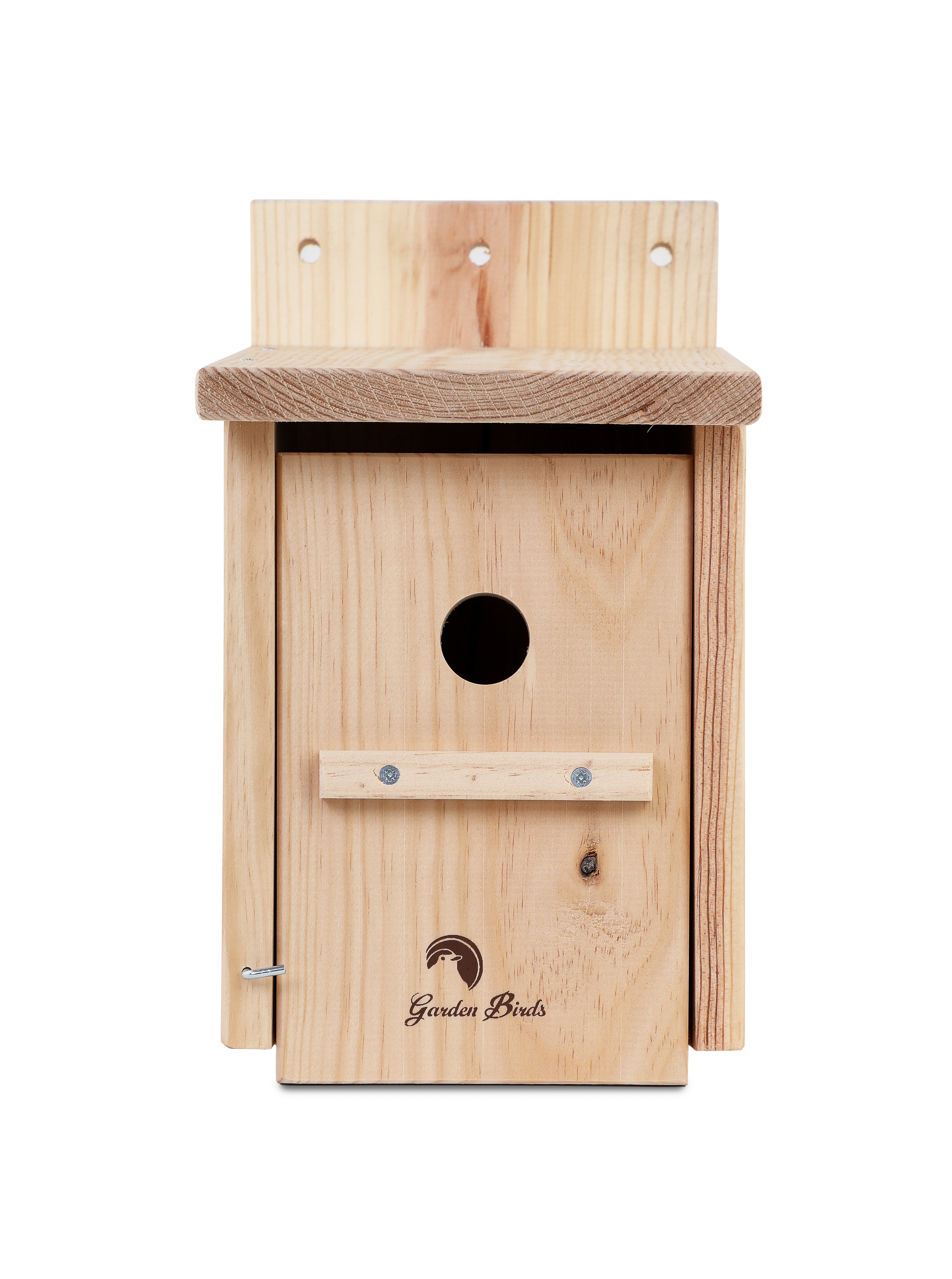 caja nido de madera para pjaros pareada 26mm