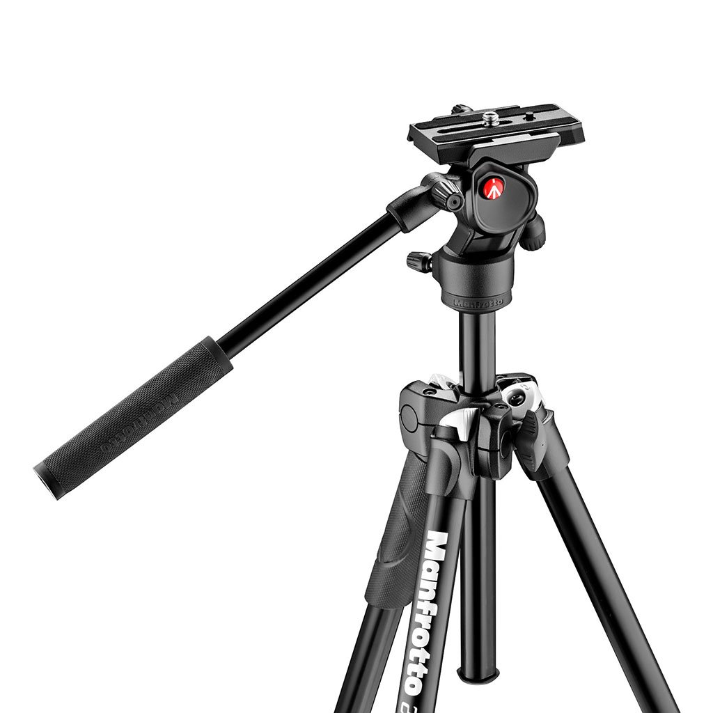 manfrotto kit compuesto por trpode mk290lta3 con rtula vdeo mvh-400ah