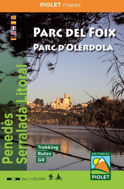 mapa piolet 1:20.000. parc del foix i parc d'olrdola