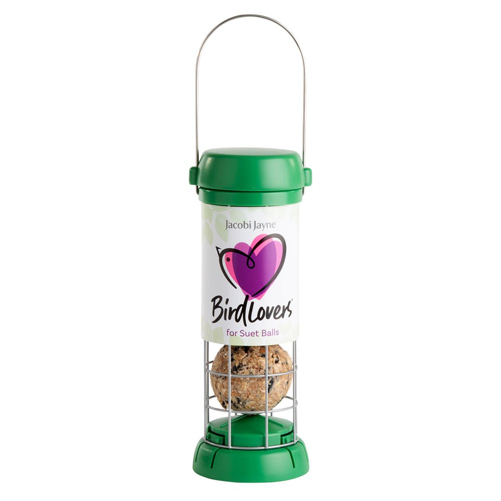 bl2-b1g "bird lovers" comedero tubular para aves silvestres para 3 bolas de sebo