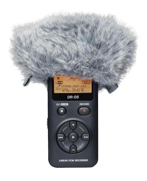 tascam ws-11 funda antiviento para grabadoras dr-05x, dr-40x y dr-100mk3