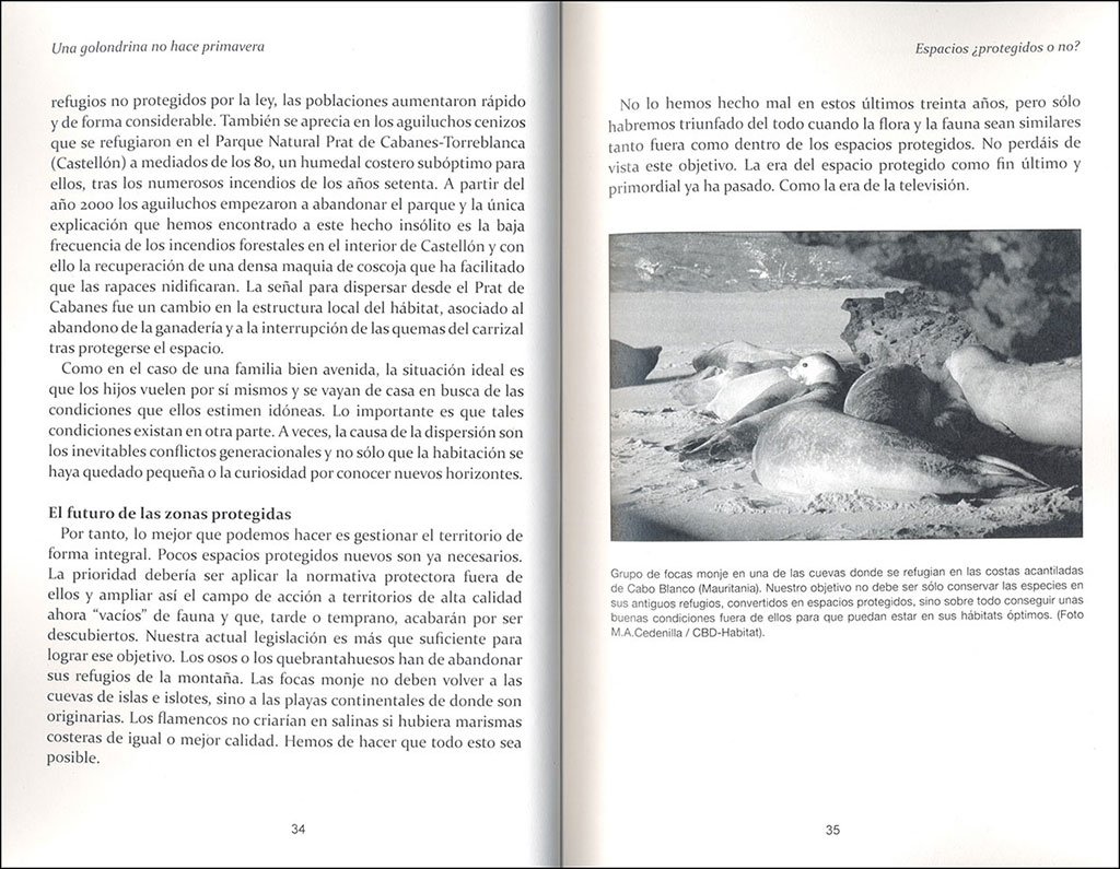 una golondrina no hace primavera: reflexiones para amantes de la naturaleza... incluida la humana