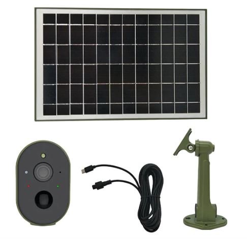 cmara a color y visin infrarroja con panel solar y conexin wifi para colocar en cajas nido y jardn