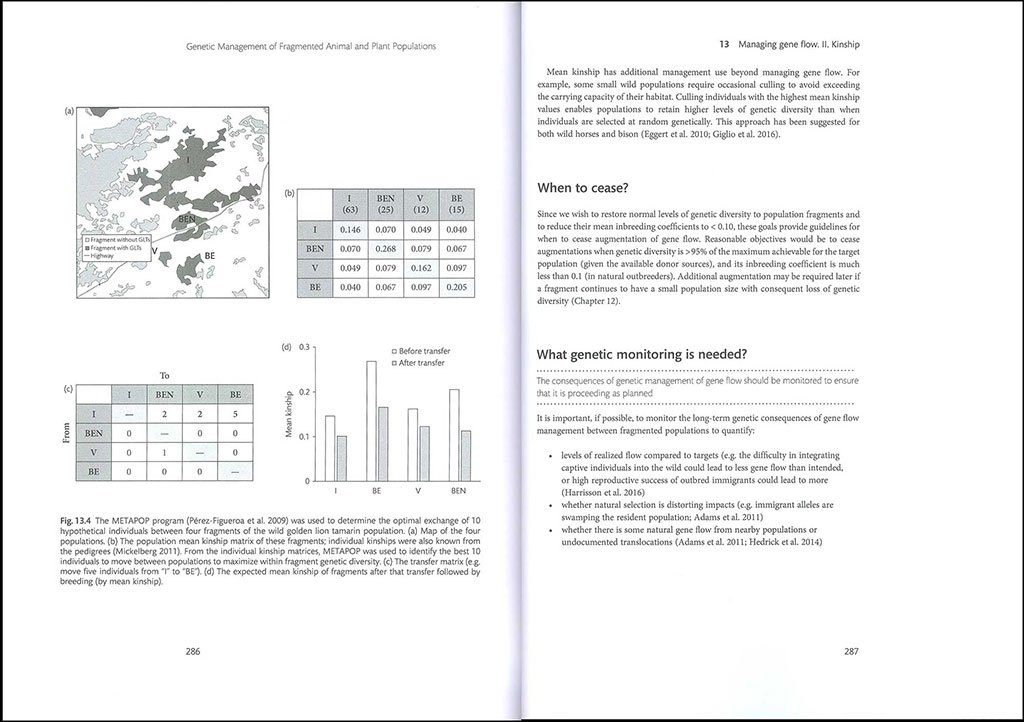 genetic management of fragmented animal and plant populations