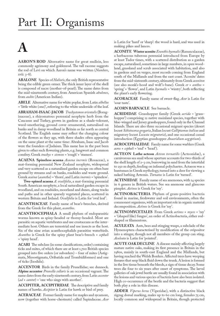 the pelagic dictionary of natural history of the british isles