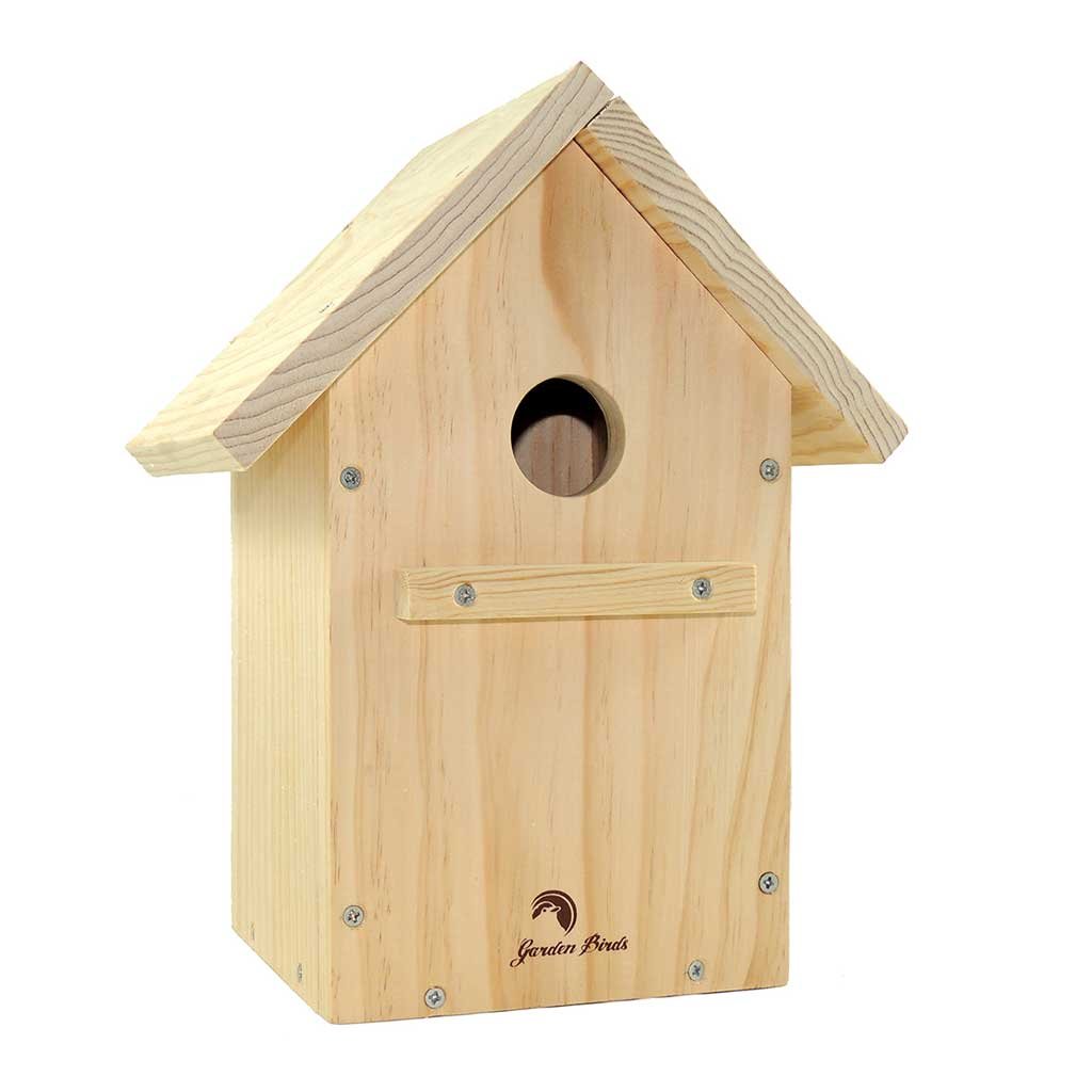 caja nido de madera para pjaros a dos aguas