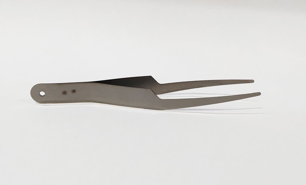 pinzas suaves para entomologa de 10 cm punta larga en ngulo.