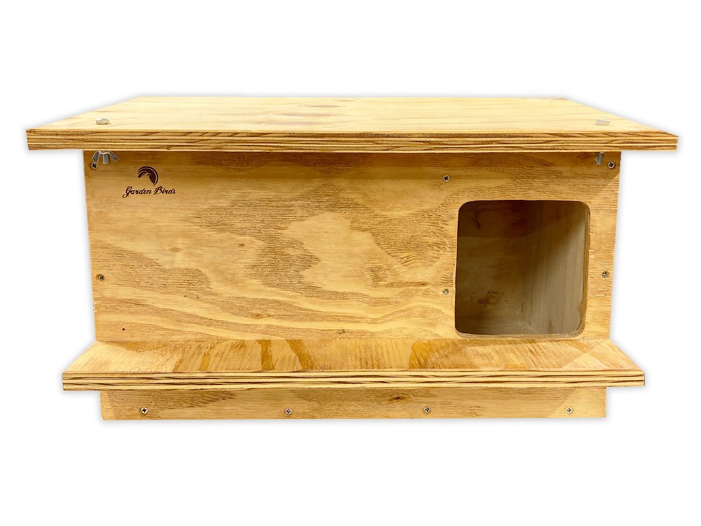 caja nido para lechuza en madera tratada