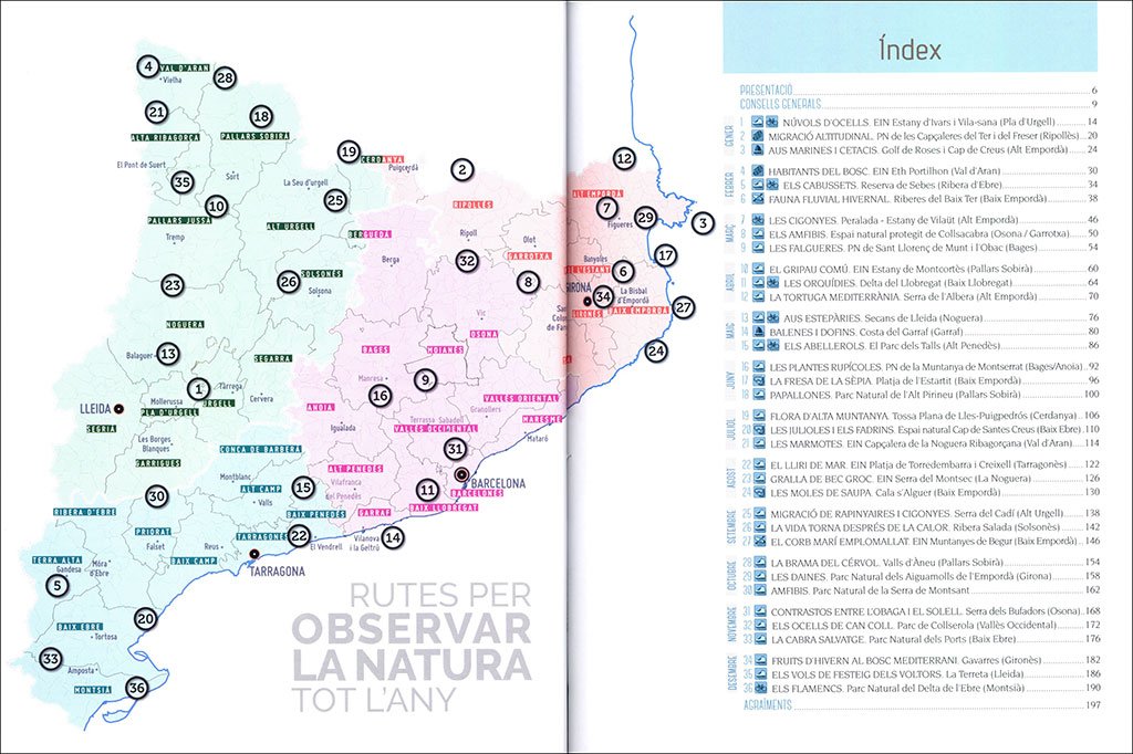 catalunya. rutes per observar la natura tot l'any
