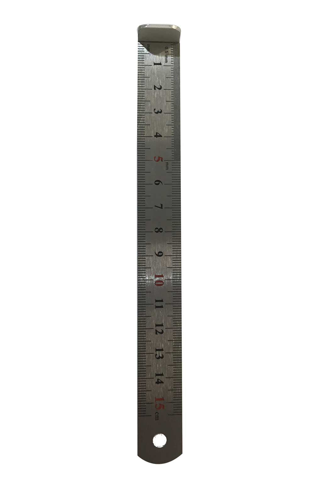 regla de anillamiento con tope de 15 cm