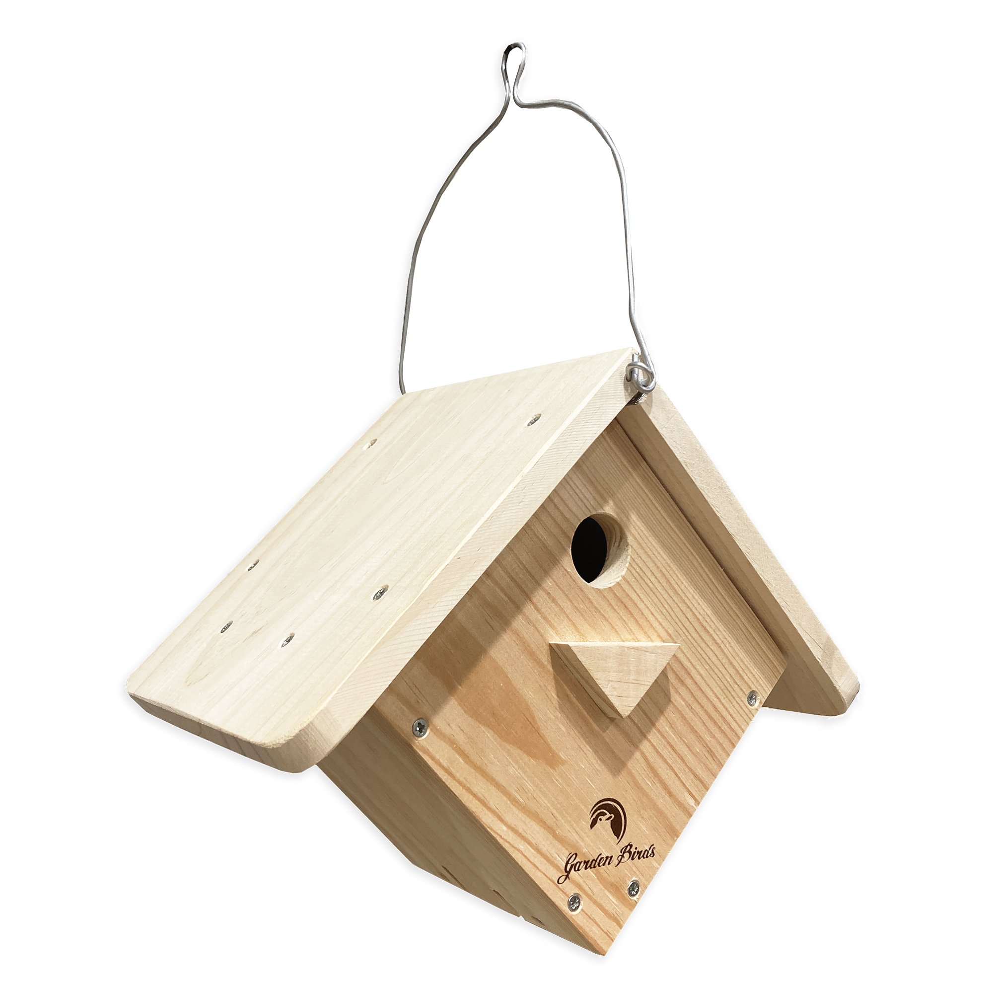 caja nido de madera para pjaros modelo rombo