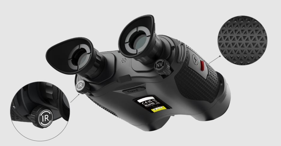nocpix quest h50r visor trmico binocular con iluminacin infrarroja, wi-fi, telmetro y registro de imgenes