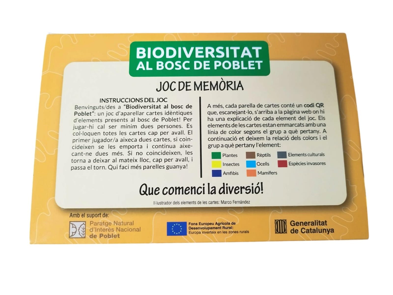 joc de memria biodiversitat al bosc de poblet
