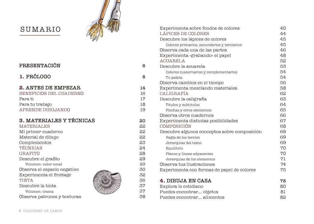 cuaderno de campo. aprende dibujando
