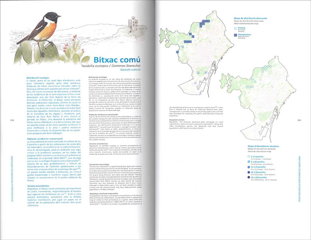 atles dels ocells nidificants de barcelona. atlas de las aves nidificantes de barcelona. barcelona breeding bird atlas.