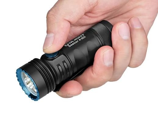 olight linterna seeker 4 mini con luz led blanca y ultravioleta recargable 1200 lm