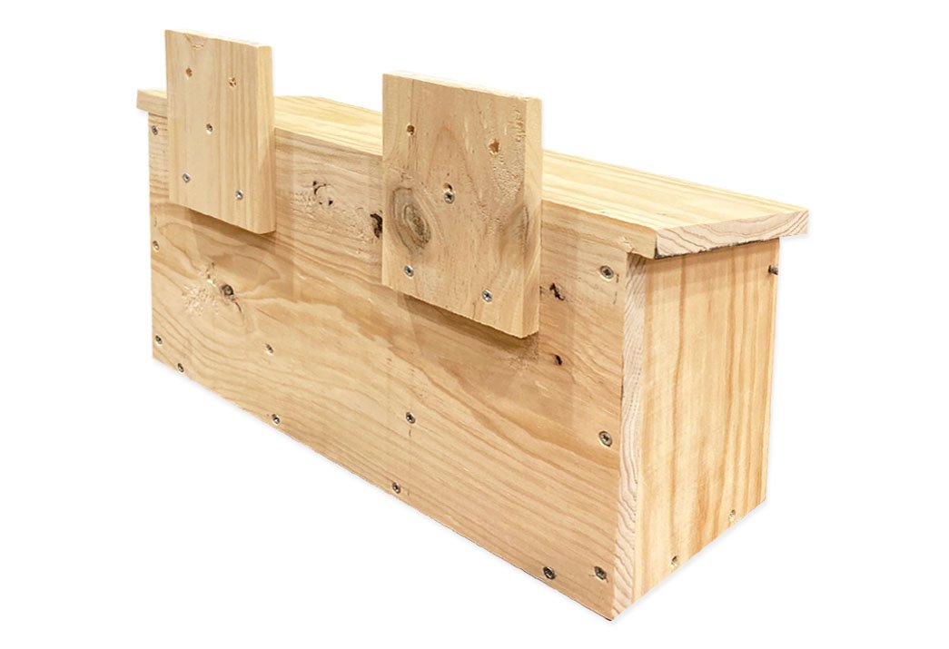 caja nido de madera horizontal para gorrin comn y molinero