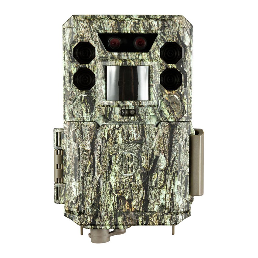 cmara de trampeo fotogrfico bushnell core ds no glow de camuflaje con flash de luz infrarroja invisible de leds negros y sensor dual