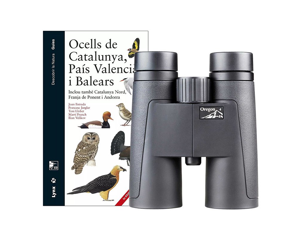 kit bsic d'observaci d'ocells: prismtic opticron oregon 4 pc oasis 10x42 + ocells de catalunya, pas valenci i balears