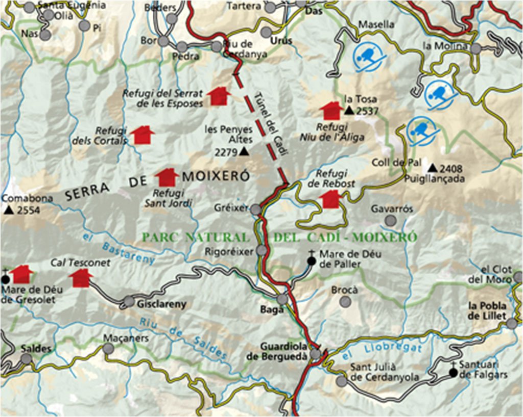 mapa alpina 1:25.000. moixer la tosa. parc natural del cad-moixer (mapa)
