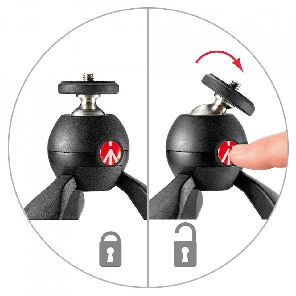 manfrotto kit minitrpode de sobremesa con rtula de bola