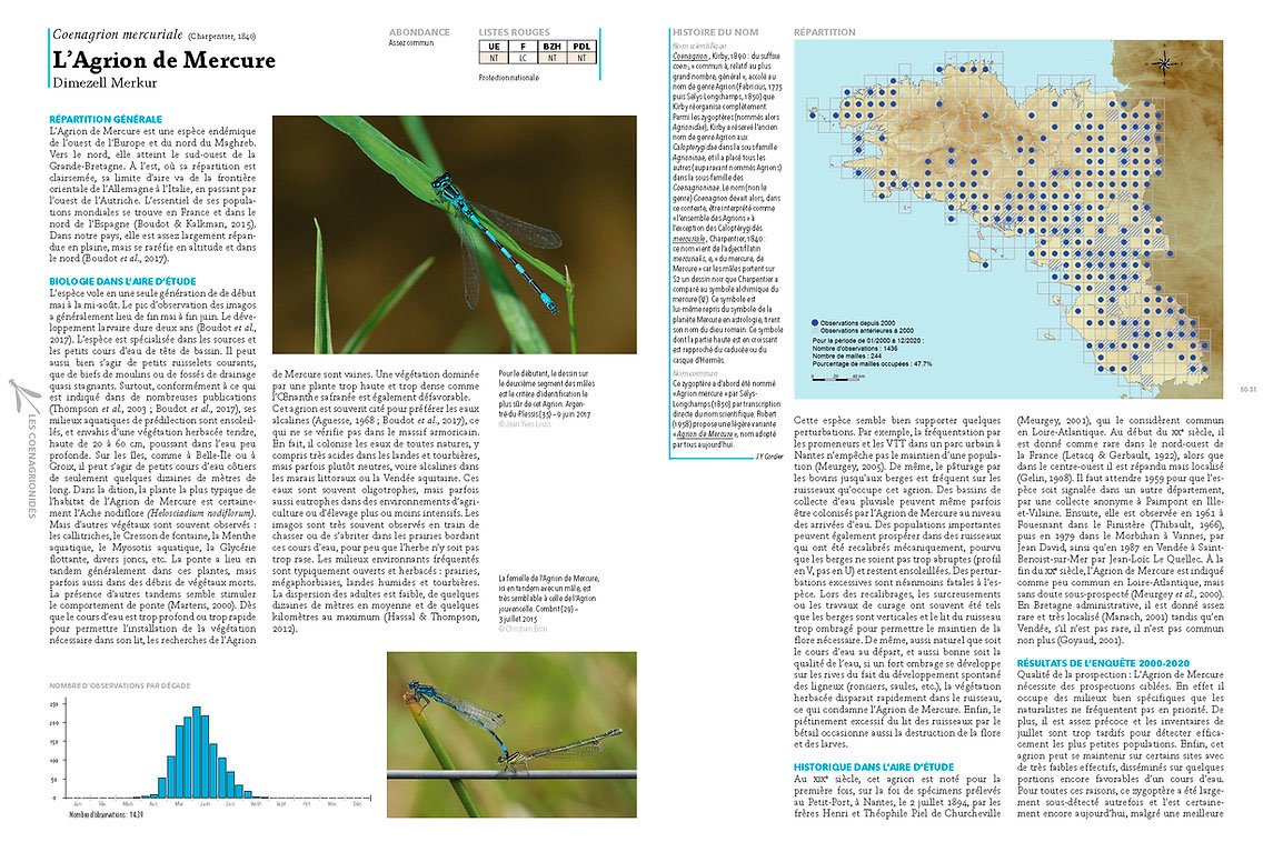 atlas des libellules de la bretagne  la vend