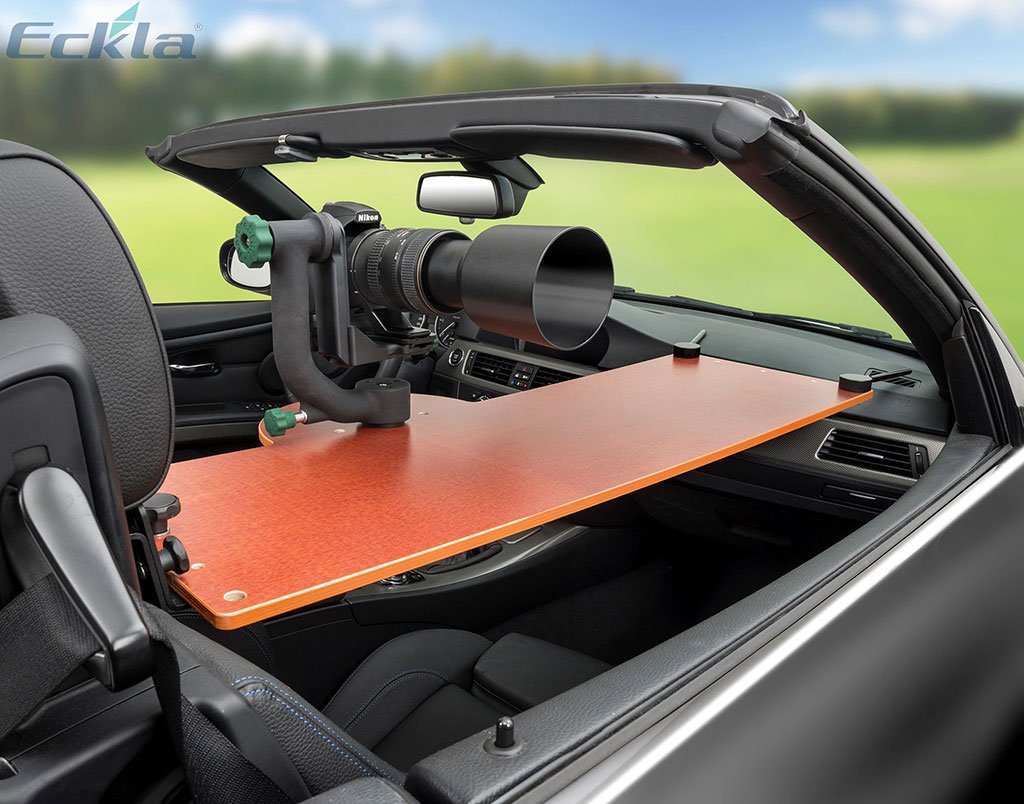 plataforma para fotografiar sobre el asiento del copiloto ecklaboard