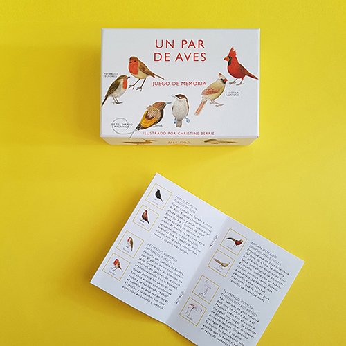 un par de aves. juego de memoria