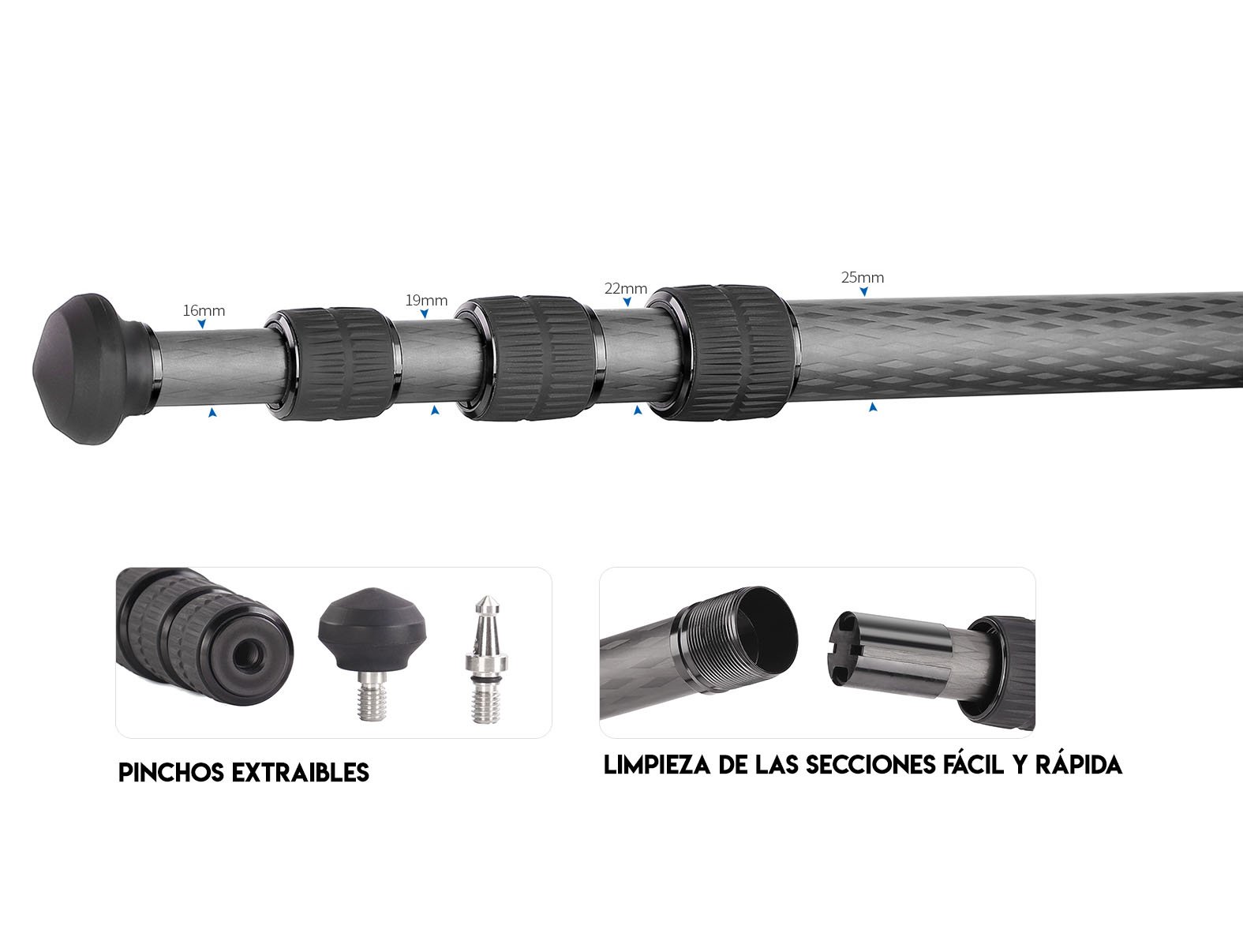 leofoto trpode ranger ls-254c de fibra de carbono