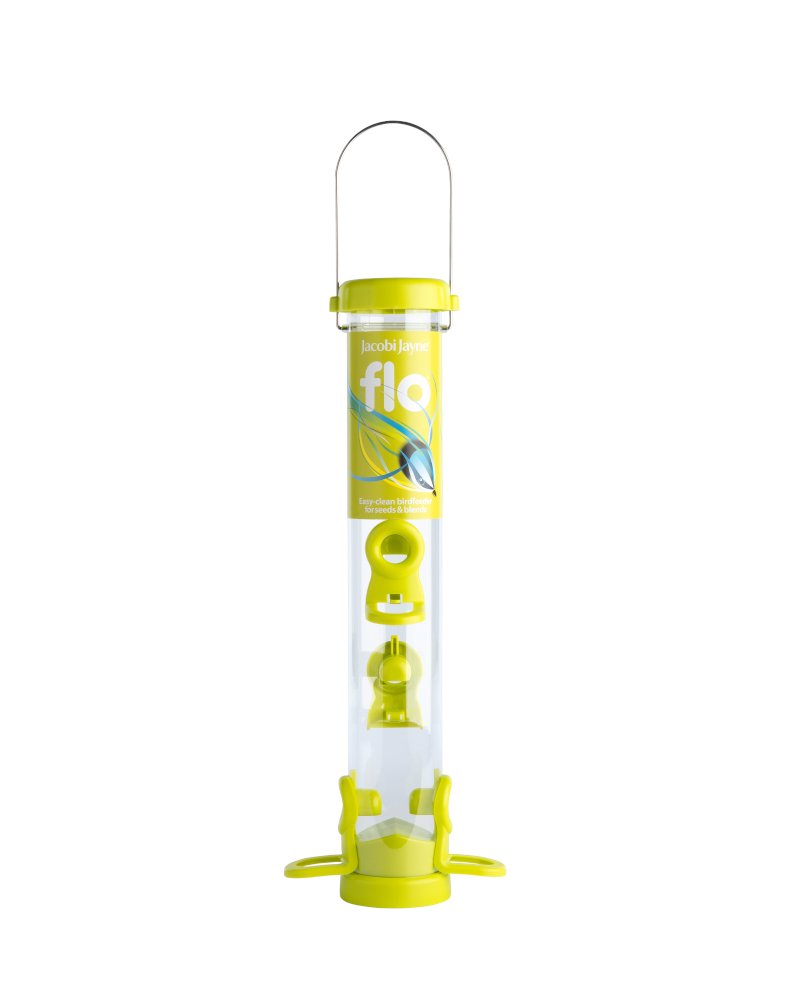 flo-s2g comedero tubular de plstico 4 accesos color lime