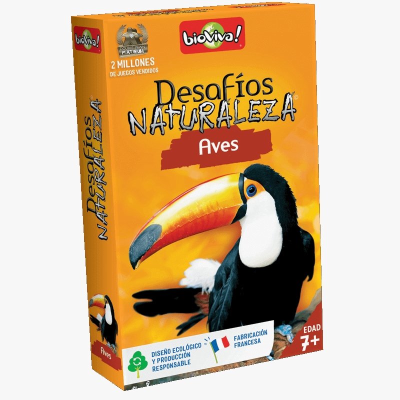 juego de cartas bioviva, aves. desafos naturaleza