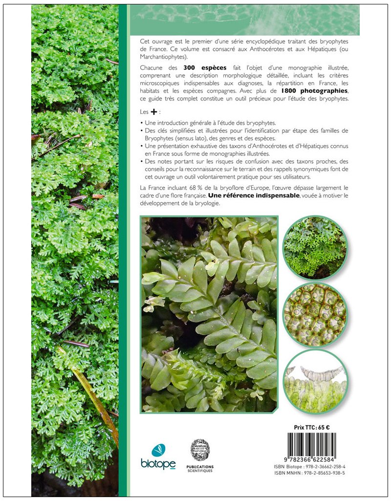 les bryophytes de france tome 1. anthocrotes et hpatiques