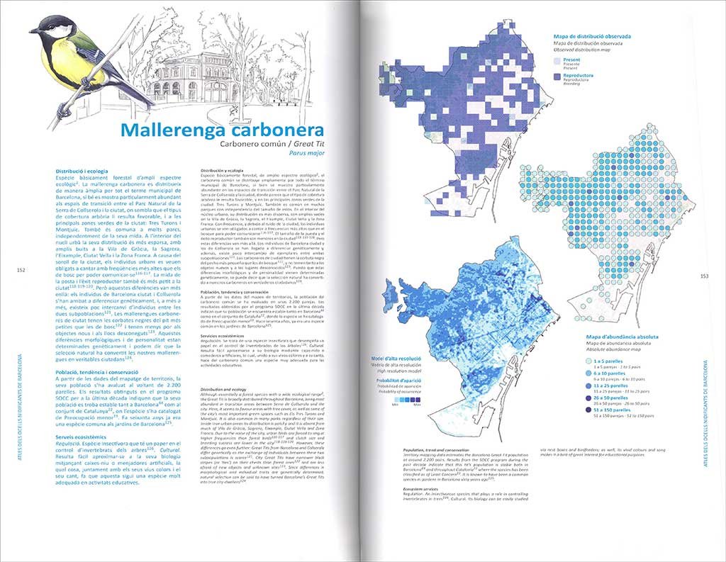 atles dels ocells nidificants de barcelona. atlas de las aves nidificantes de barcelona. barcelona breeding bird atlas.