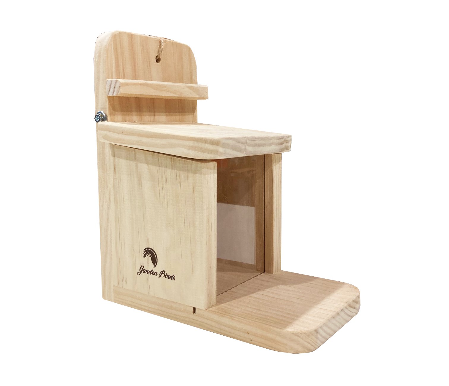 comedero de madera para ardillas