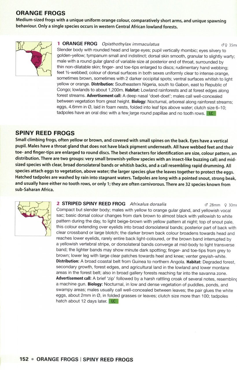 field guide to the frogs & other amphibians of africa