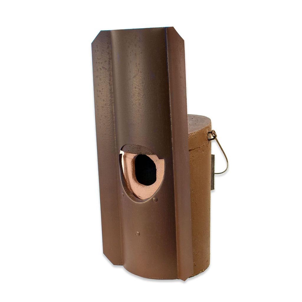 nr 4 caja nido para mochuelo boreal con protector antidepredadores