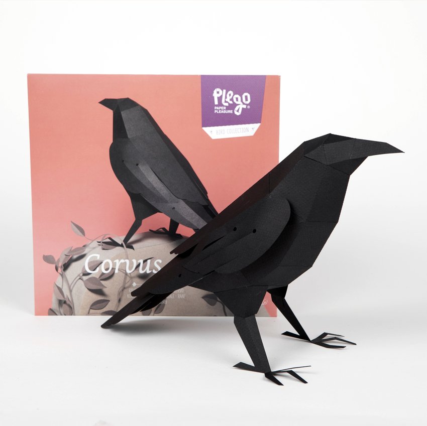 plegopaper- figura recortable de cuervo (corb)