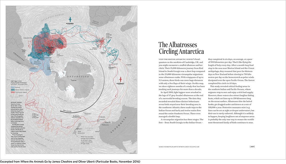 where the animals go. tracking wildlife with technology in 50 maps and graphics