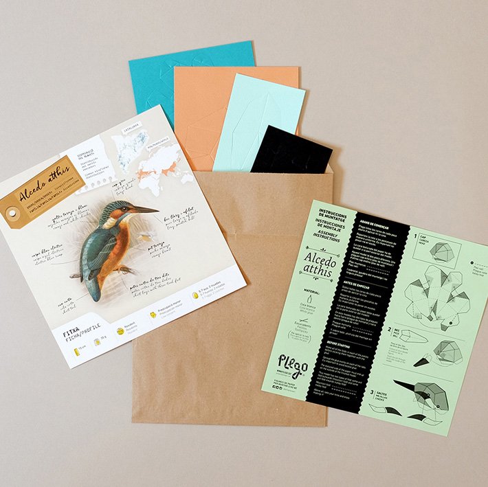 plegopaper- figura recortable de martn pescador (blauet)