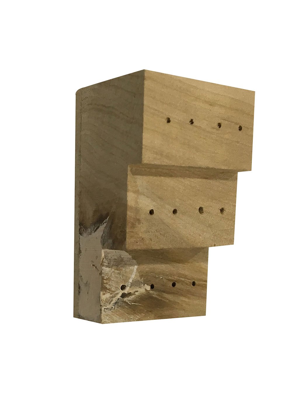 escalera de madera de 3 niveles para etiquetas entomolgicas