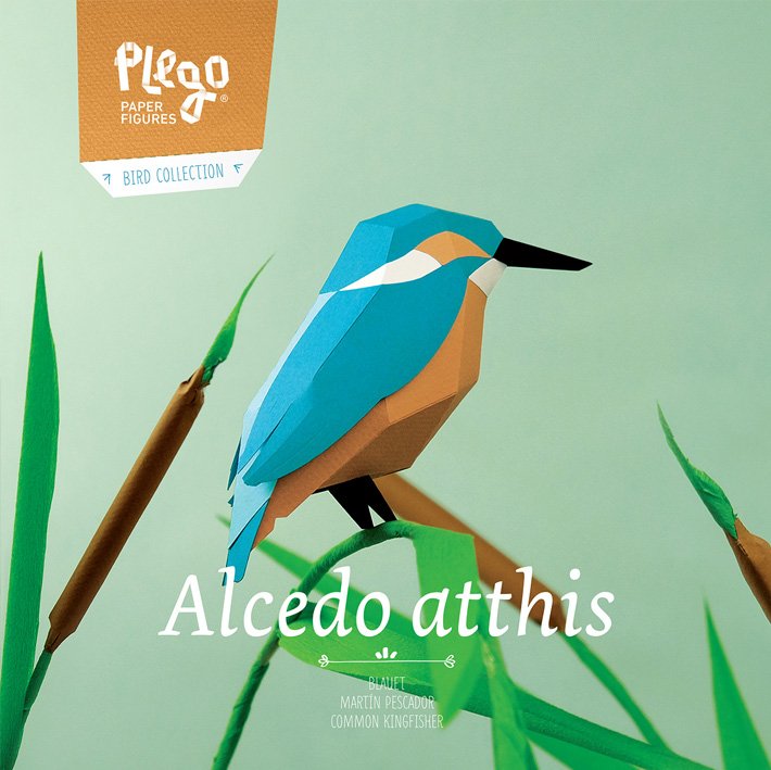plegopaper- figura recortable de martn pescador (blauet)