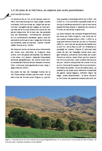 migra vall fosca. la migraci d'ocells passeriformes pel pirineu catal