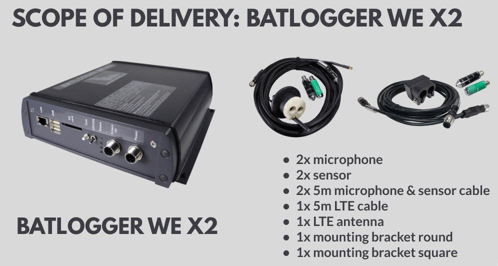 grabadora de ultrasonidos de murcilagos elekon batlogger we x2 con 2 micrfonos