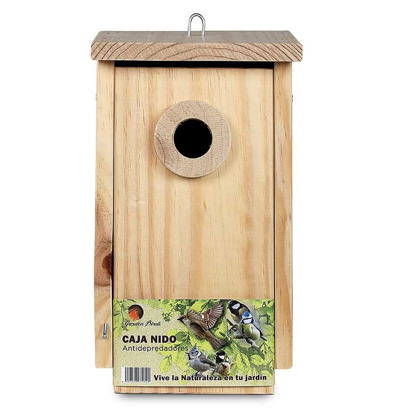 caja nido de madera antidepredadores