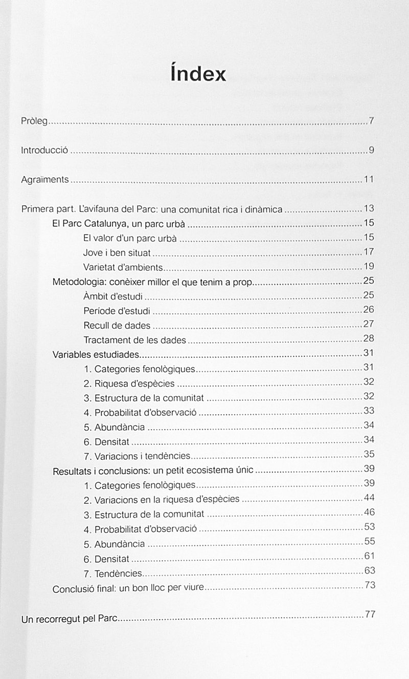 els ocells del parc catalunya de sabadell. setze anys d'ornitologia urbana