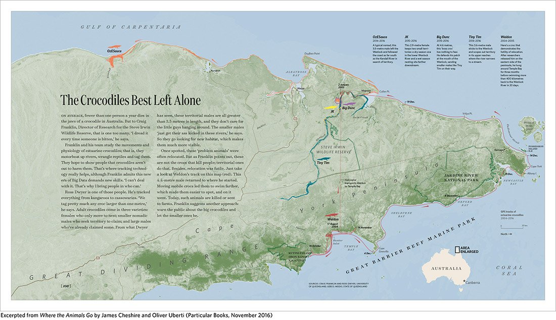 where the animals go. tracking wildlife with technology in 50 maps and graphics