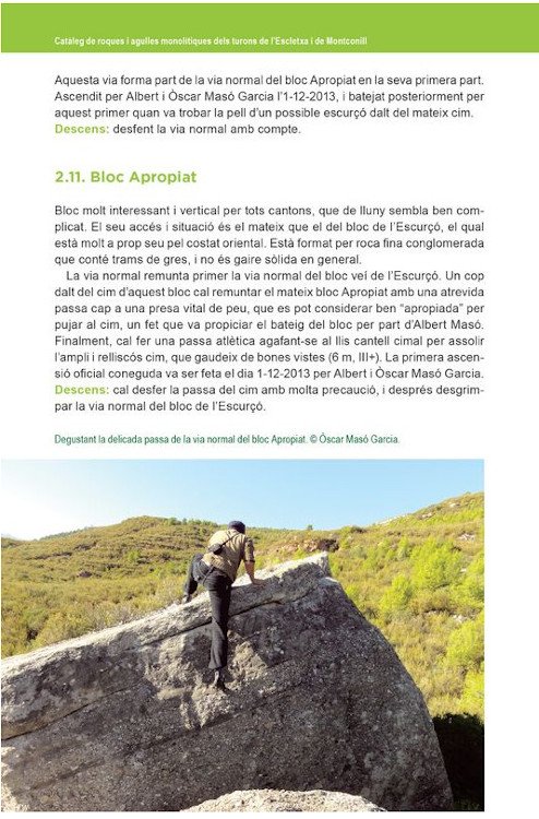 catleg de roques i agulles monoltiques dels turons de l'escletxa i de montconill