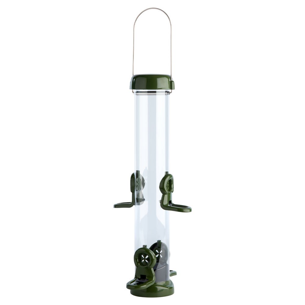 rp3-n2g 'ring pull click' comedero tubular para aves silvestres mediano para negrillo fcil de limpiar