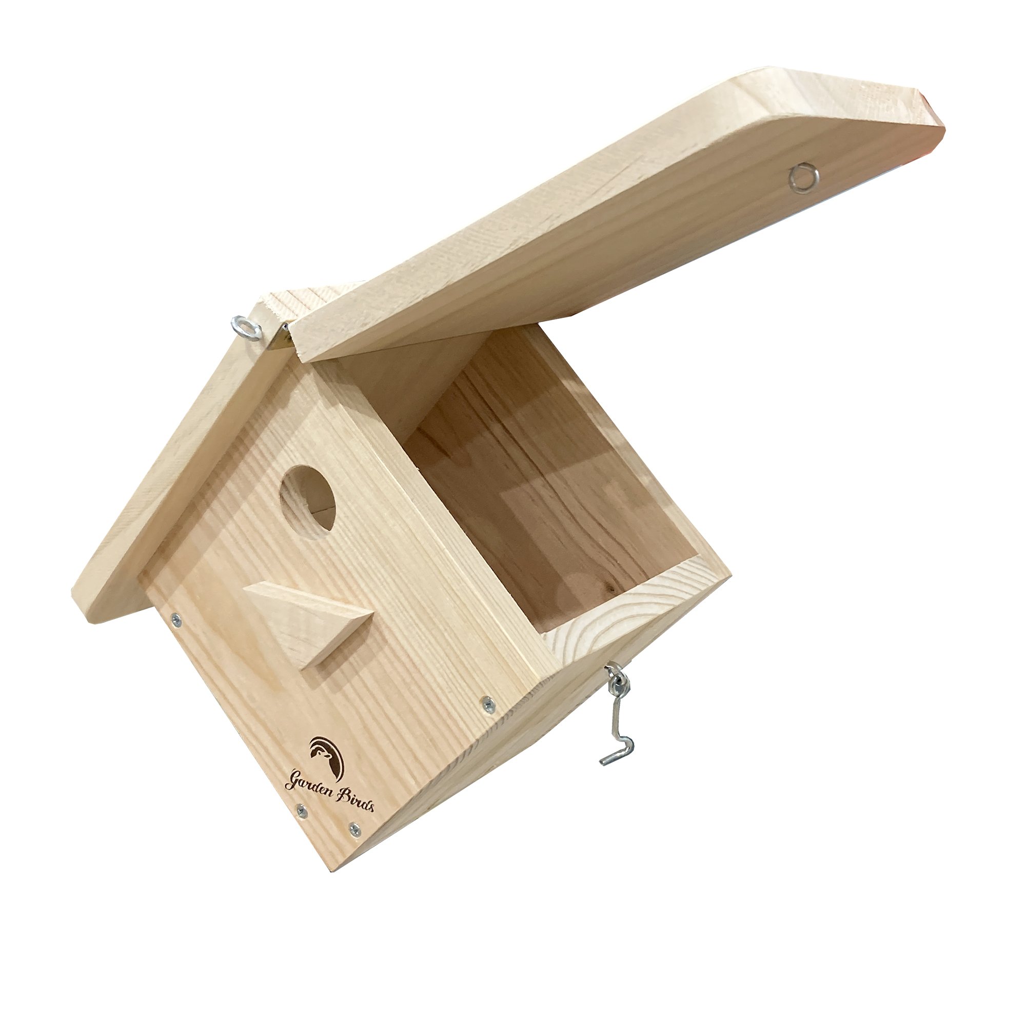 caja nido de madera para pjaros modelo rombo