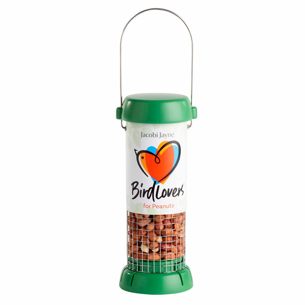 bl2-p1g "bird lovers" comedero tubular para aves silvestres pequeo para cacahuetes
